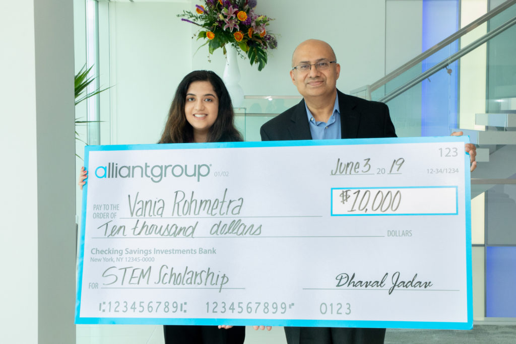 STEM Scholarship Spotlight:   Vania Rohmetra, alliantgroup Houston Info